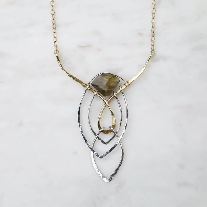 Labradorite Braided Necklace