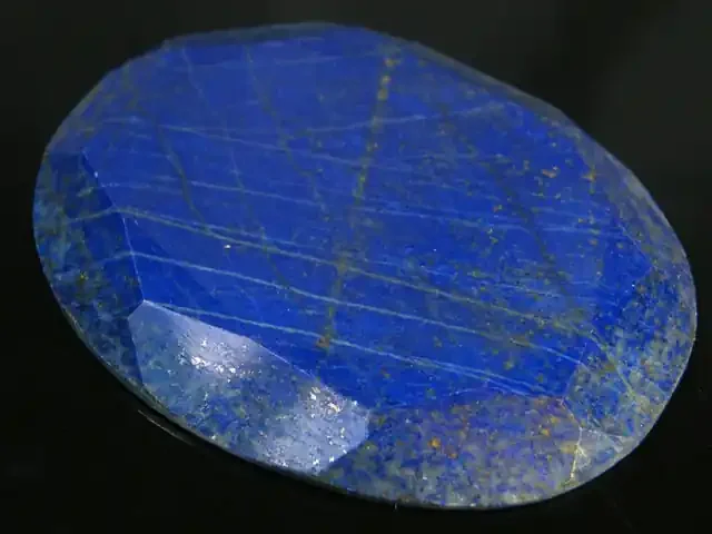 LAPIS LAZULI OVAL FACETED STONE 118.60 CARATS AG 1550