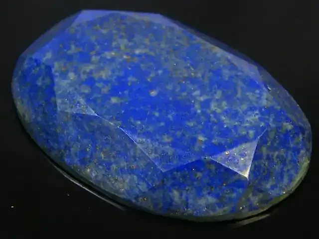 LAPIS LAZULI OVAL FACETED STONE 38.40 CARATS AG 1515