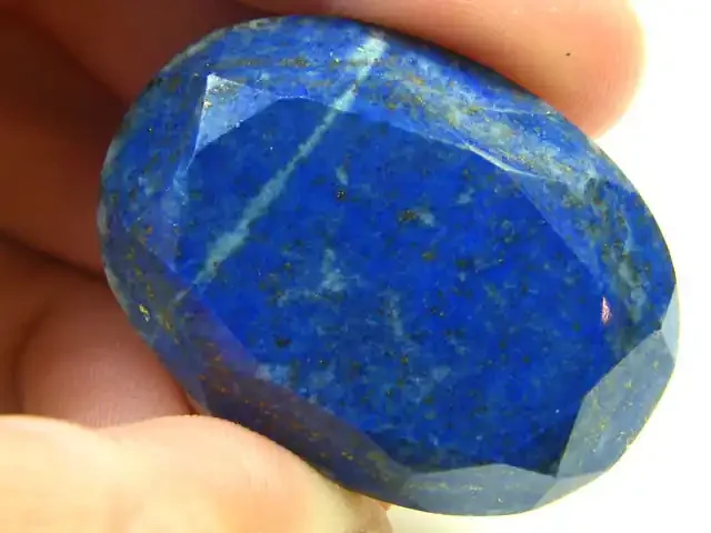 LAPIS LAZULI OVAL FACETED STONE 55.40 CARATS AG 1536