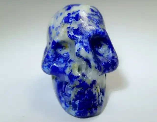 LAPIS LUZULI GEMSTONE SKULL 69.25 CTS RT 1872