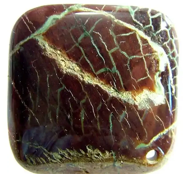 LARGE BRECIATED JASPER–DRILLED.75.45 CTS[MX3985]