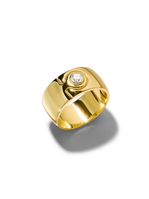 Large Impetus Yellow Gold Puzzle Ring