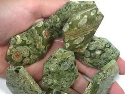 LARGE OCEAN JASPER AGATE BEADS OVER 800 CARATS RA 1186