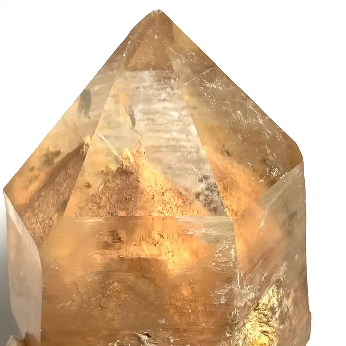 Large Phantom Discovery Quartz with Kaolinite Inclusions from Chongwe, Zambia