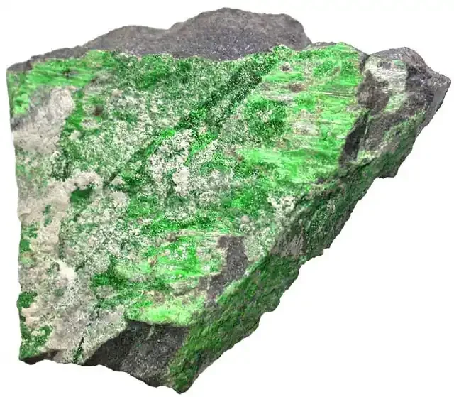 LARGE RARE UVAROVITE GARNET SPECIMEN. 1078.20 CTS [MX8581]