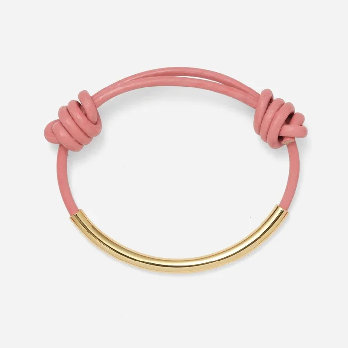 Leather Bond Bracelet in Gold