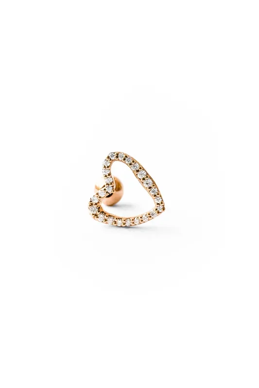 Love Bubble diamonds gold earring