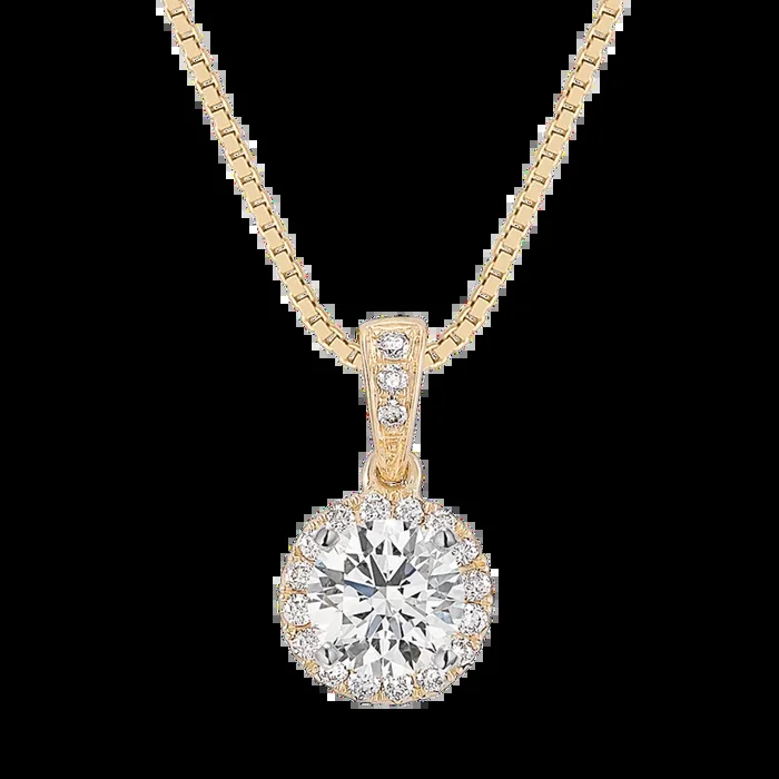 Lumina Pick-Your-Gem Halo Pendant (5.5mm Round)