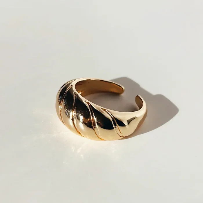 Luna Croissant Dome Ring