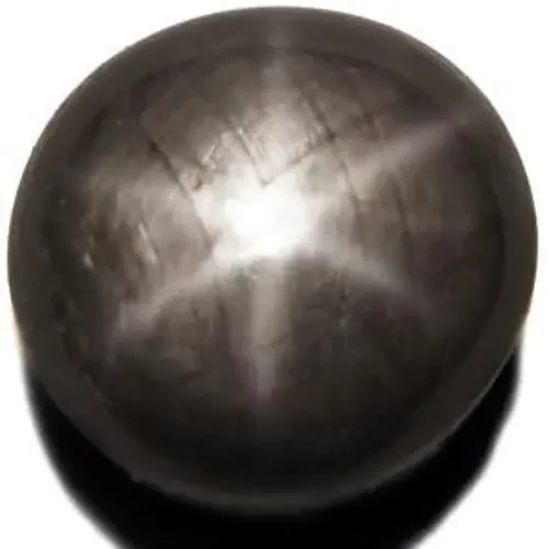Madagascar Black Star Sapphire, 4.10 Carats, Greyish Black Round