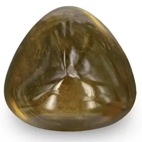 Madagascar Fancy Sapphire, 3.87 Carats, Dark Yellowish Brown Triangular