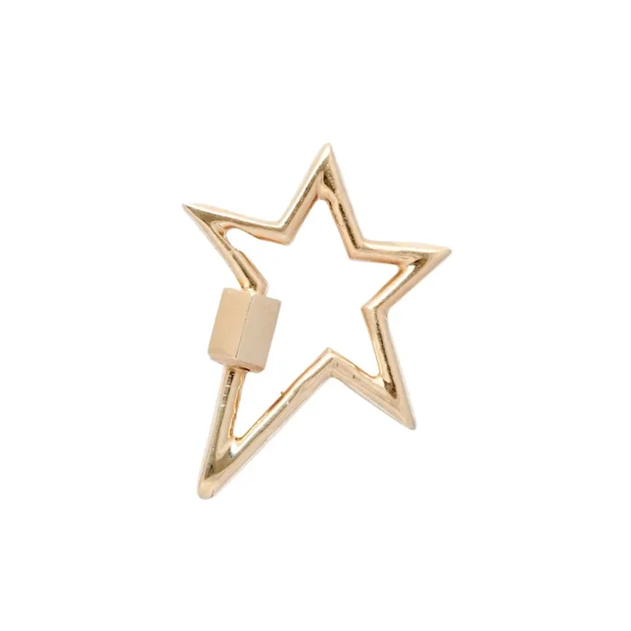 Marla Aaron 14k Yellow Gold Star Lock