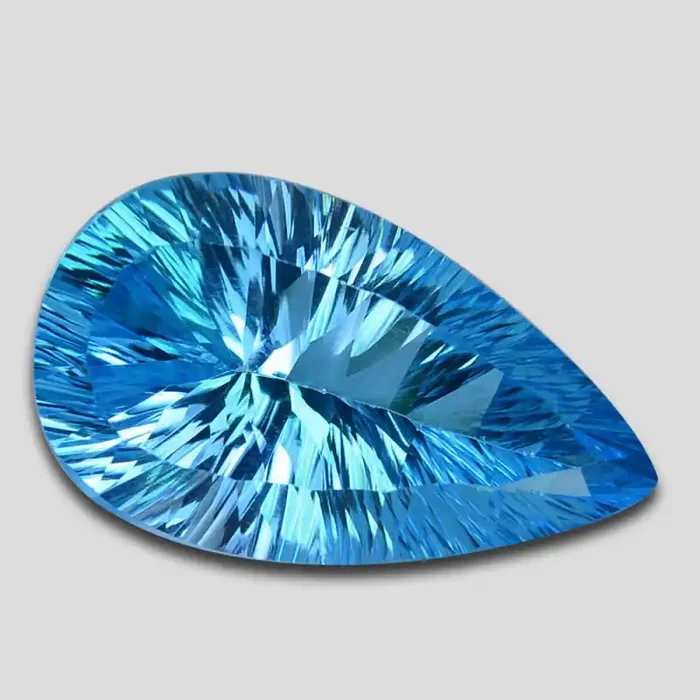 ~MARVELOUS~ 20.55 Cts Natural Baby Blue Topaz 24 X 14mm Pear Concave Cut B