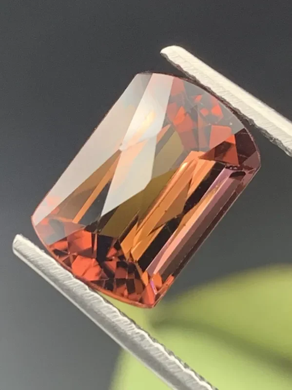 Master Cut Eye Clean Unique Orangish Purple Natural Tourmaline 6.45 Carats