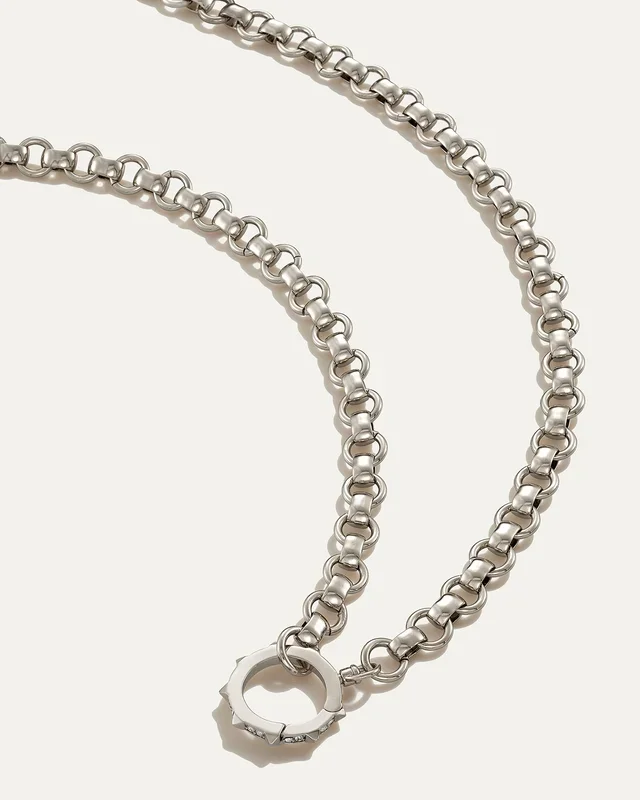 Medium Open Belcher Chain | Silver