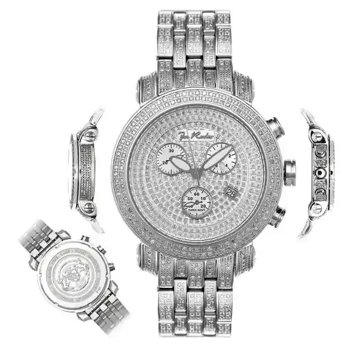Men‘s Diamond Watch Joe Rodeo Fully Loaded Classic JCL77 3.75 Ct Illusion Dial