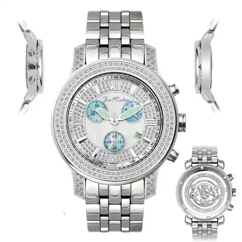 Men‘s Diamond Watch Joe Rodeo J2027 1.5 Ct Blue Chronograph