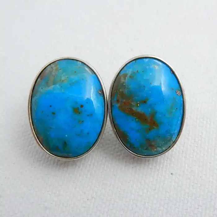 Mens Cufflinks, 925 Silver Cufflinks ,Gemstone accessories, Blue Opal Cuffl
