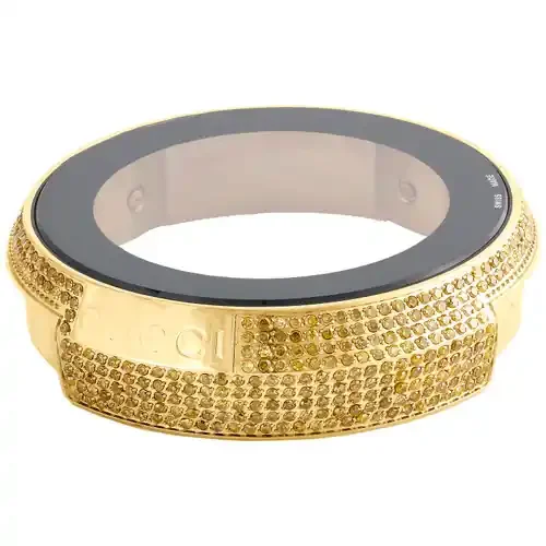 Mens Custom Gucci Bezel ONLY 2.50 CT. Yellow Diamond Casing For I Gucci Watch