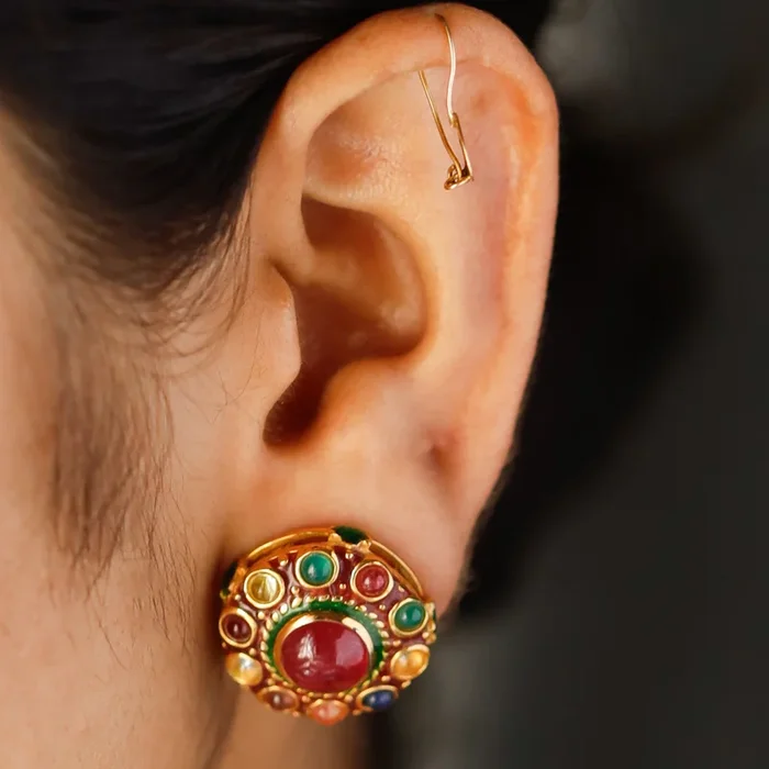Micron Semi-Precious Stones Earrings