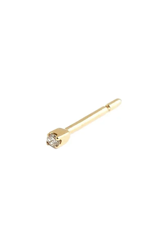 Mini simple 1’3 mm diamond gold earring