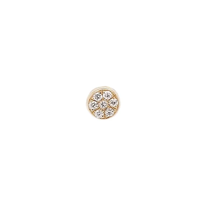 Mini Sun Threaded Flat Back Earring | Single