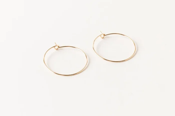 Minimal Hoops (1 inch) | Gold Fill
