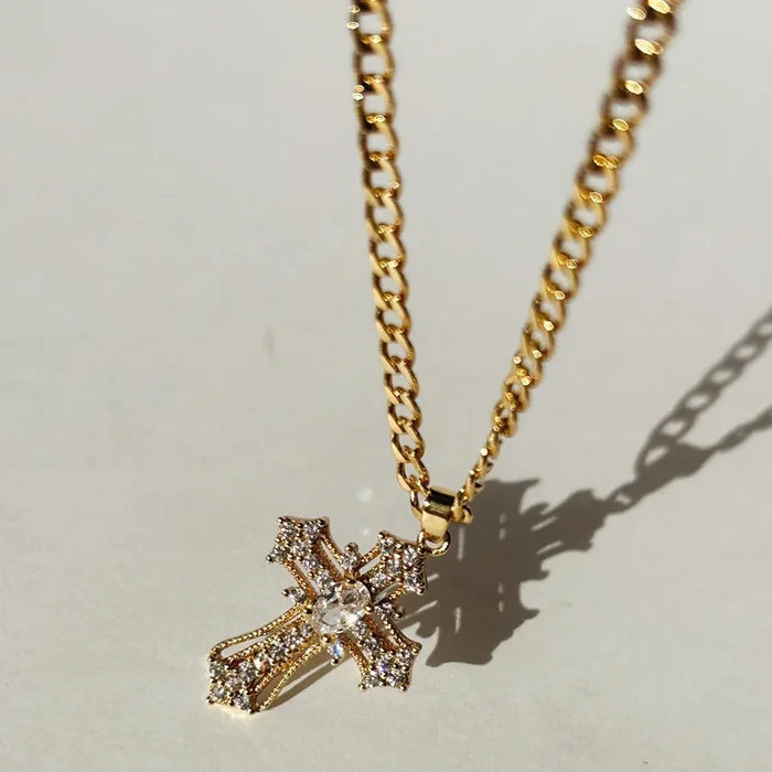 Miraculous CZ Cross Necklace