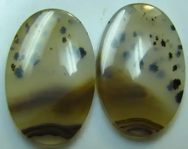 MONTANA AGATE FROM USA GREAT MATCHING PAIR 23.75 CTS