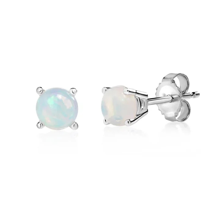 Moonfire Opal 10K Stud Earrings
