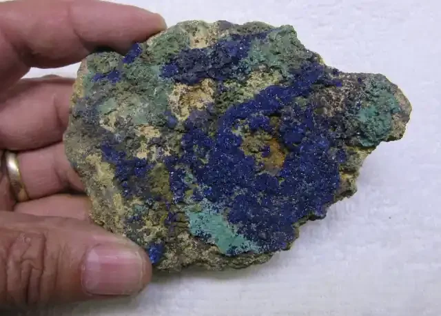 MOROCCO MALACHITE AND AZURITE MINERAL SPECIMEN AGR 1426