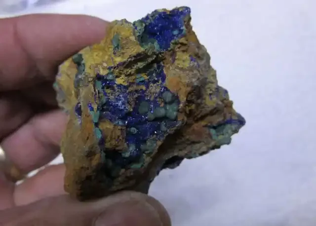 MOROCCO MALACHITE AND AZURITE MINERAL SPECIMEN AGR 1430