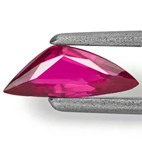 Mozambique Ruby, 0.50 Carats, Intense Pinkish Red Trilliant