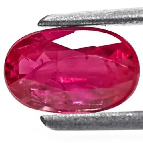 Mozambique Ruby, 1.18 Carats, Intense Pinkish Red Oval