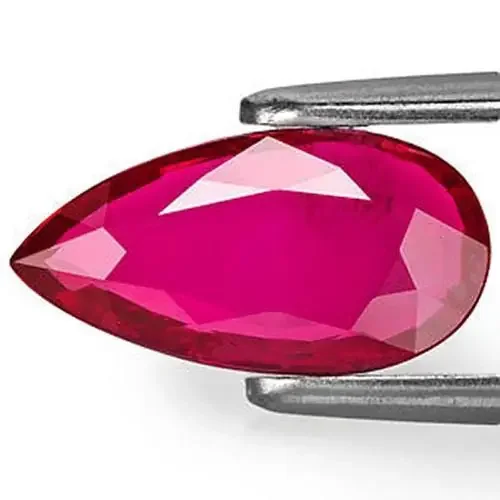 Mozambique Ruby, 2.00 Carats, Purplish Red Pear