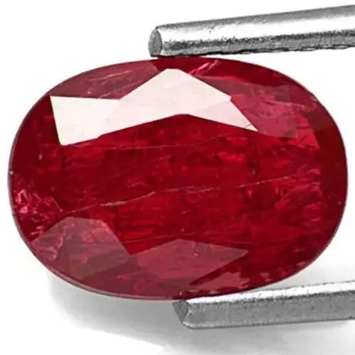 Mozambique Ruby, 2.02 Carats, Purplish Red Oval