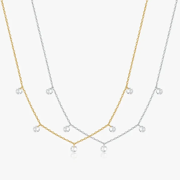 Multi CZ Gem Necklace