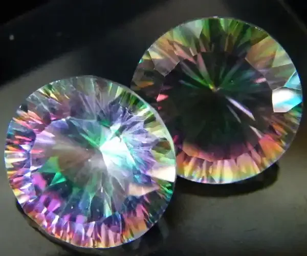 MYSTIC QUARTZ ‘‘TWILIGHT PAIR‘‘ VS 15.35CTS [S2647]