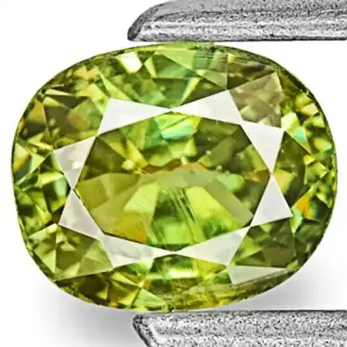 Namibia Demantoid Garnet, 0.68 Carats, Fiery Green Oval