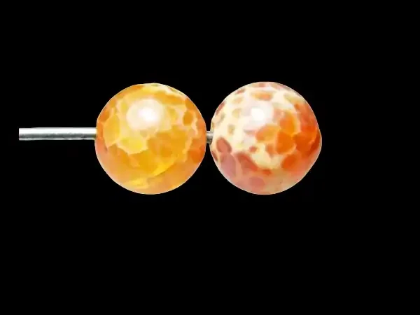 Natural Brazil Fire Agate Beads Z604