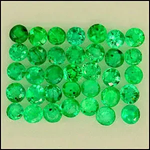NATURAL DARKGREEN-EMERALD,2.5-3MMSIZE-5CTWLOT,NR