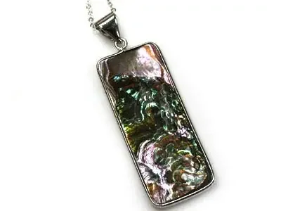 NATURAL PAUA SHELL, STERLING SILVER PENDANT 32.50CTS AAA230