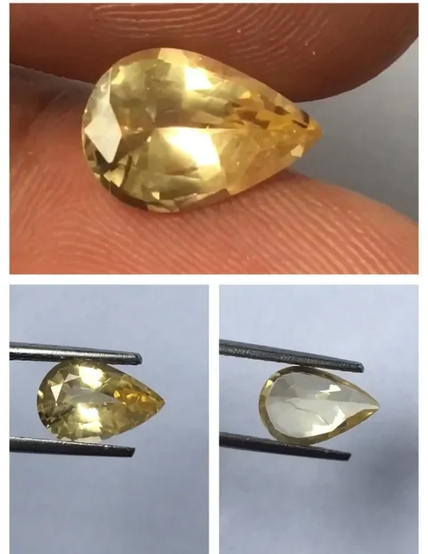 Natural Unheated Yellow Sapphire Loose Gemstone New Sri Lanka