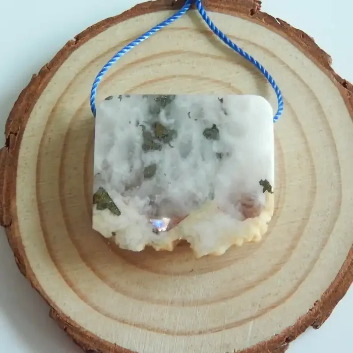 New Raw Rough Pyrite Pendant Necklace Crystal Healing Pendant A987