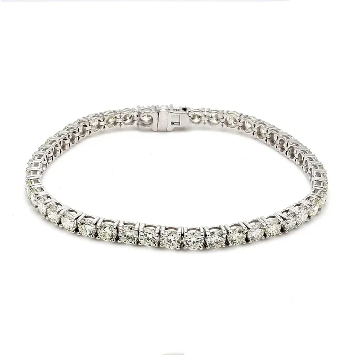 Ninacci 14K White Gold 7″ 8.97 Carats Tennis Bracelet – Timeless Elegance