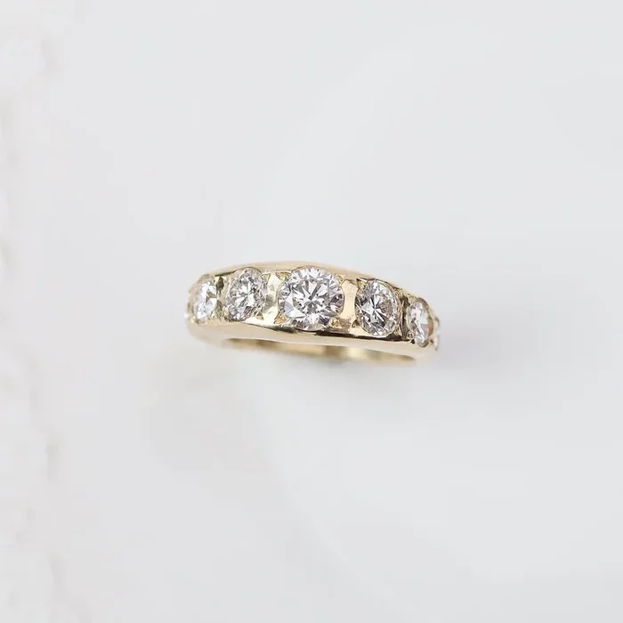 Nine Stone Lab Grown Diamond Band Ring