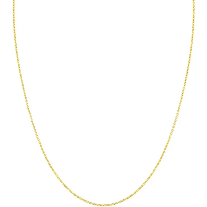 Olas d’Oro 18″ Necklace – 14K Yellow Gold 1.5mm Cable Chain with Lobster Lock