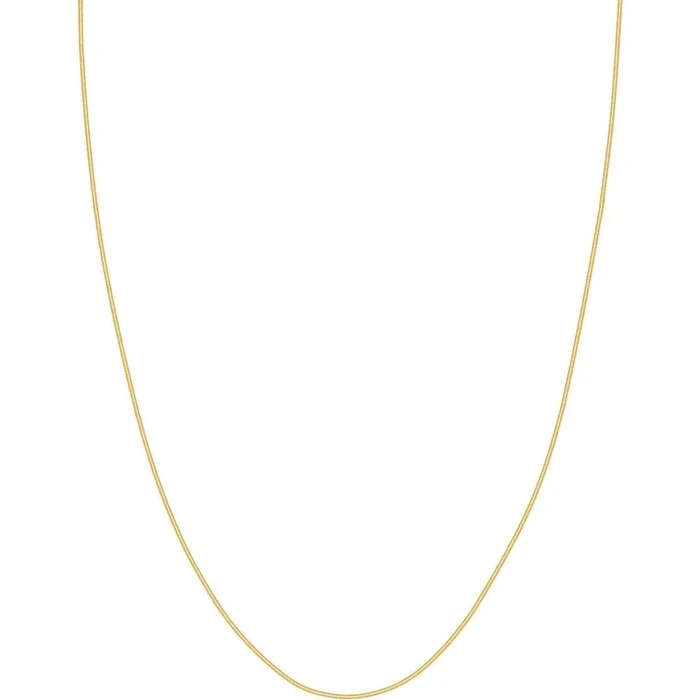 Olas d’Oro 20″ Necklace – 14K Yellow Gold 1mm Snake Chain with Lobster Lock