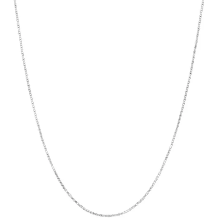 Olas d’Oro 24″ Necklace – 14K White Gold 1.05mm Cable Chain with Lobster Lock